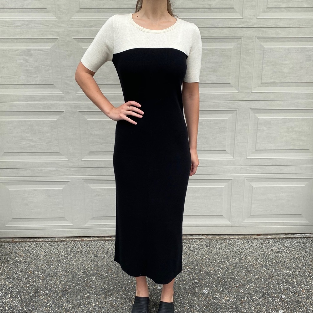 Hillard & Hanson Long Form Fitting Sweater Dress